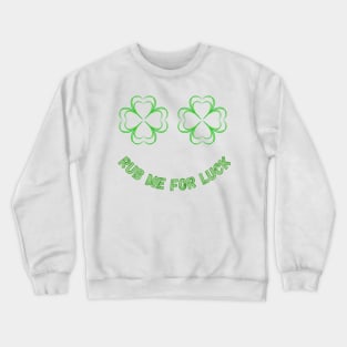 Womens Rub Me For Luck - Shamrock Boobs T-Shirt Irish Boobies St Patrick's Day Shirt Crewneck Sweatshirt